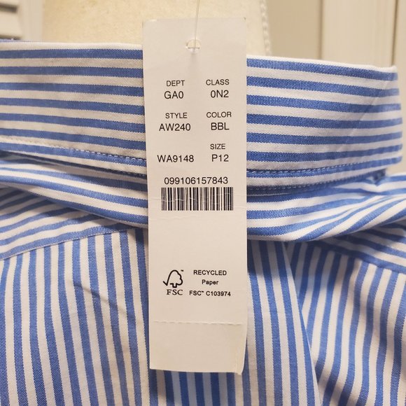 NWT J Crew Button Down Shirt - Size 12P - Picture 4 of 5